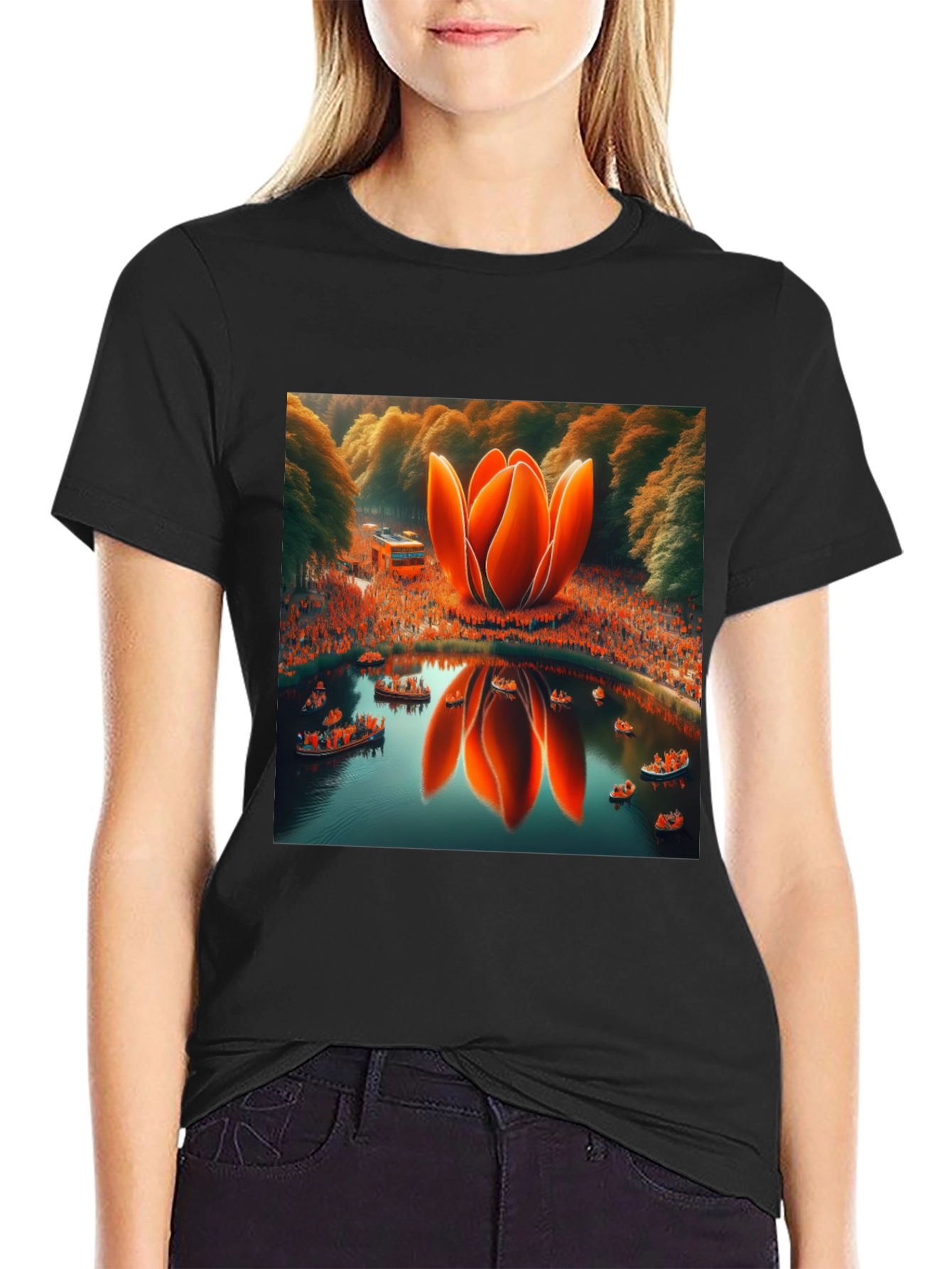 Lotus Pond T-Shirt - Unique Graphic Tee