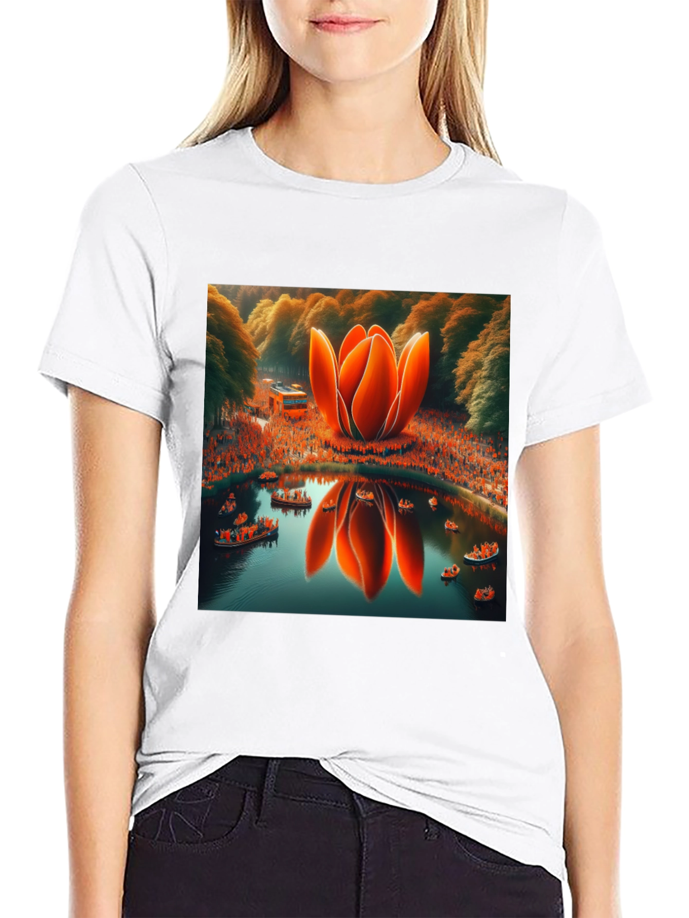 Lotus Pond T-Shirt - Unique Graphic Tee