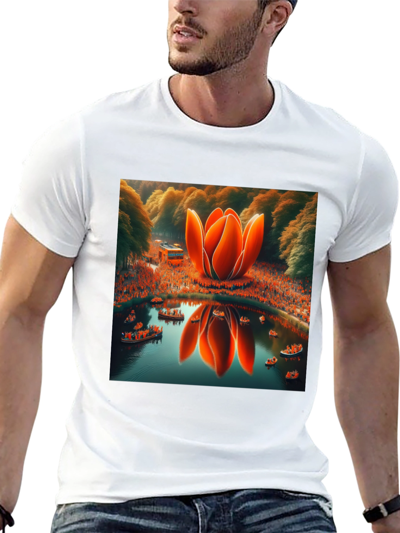 Lotus Pond T-Shirt - Unique Graphic Tee