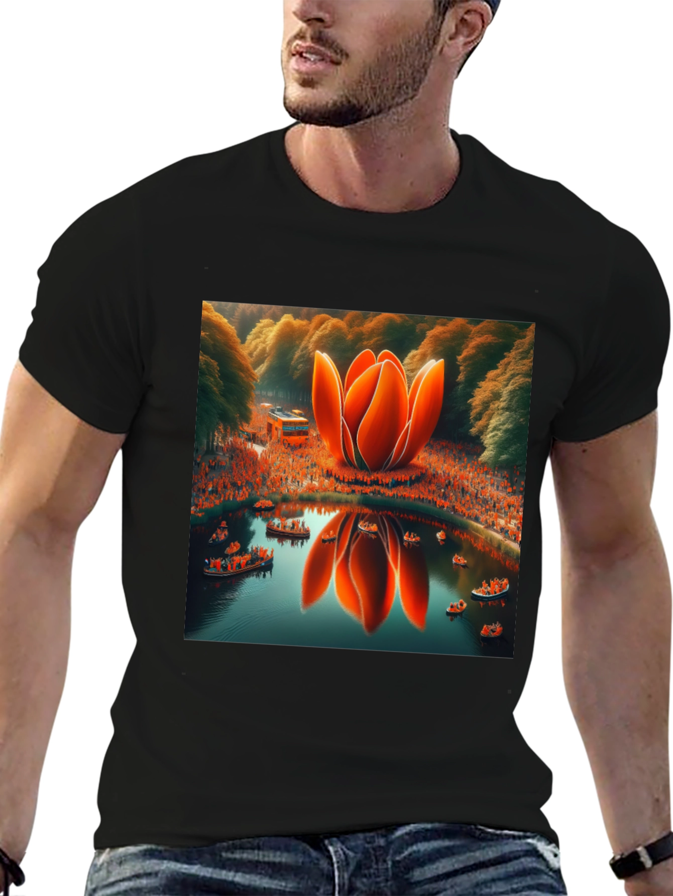 Lotus Pond T-Shirt - Unique Graphic Tee