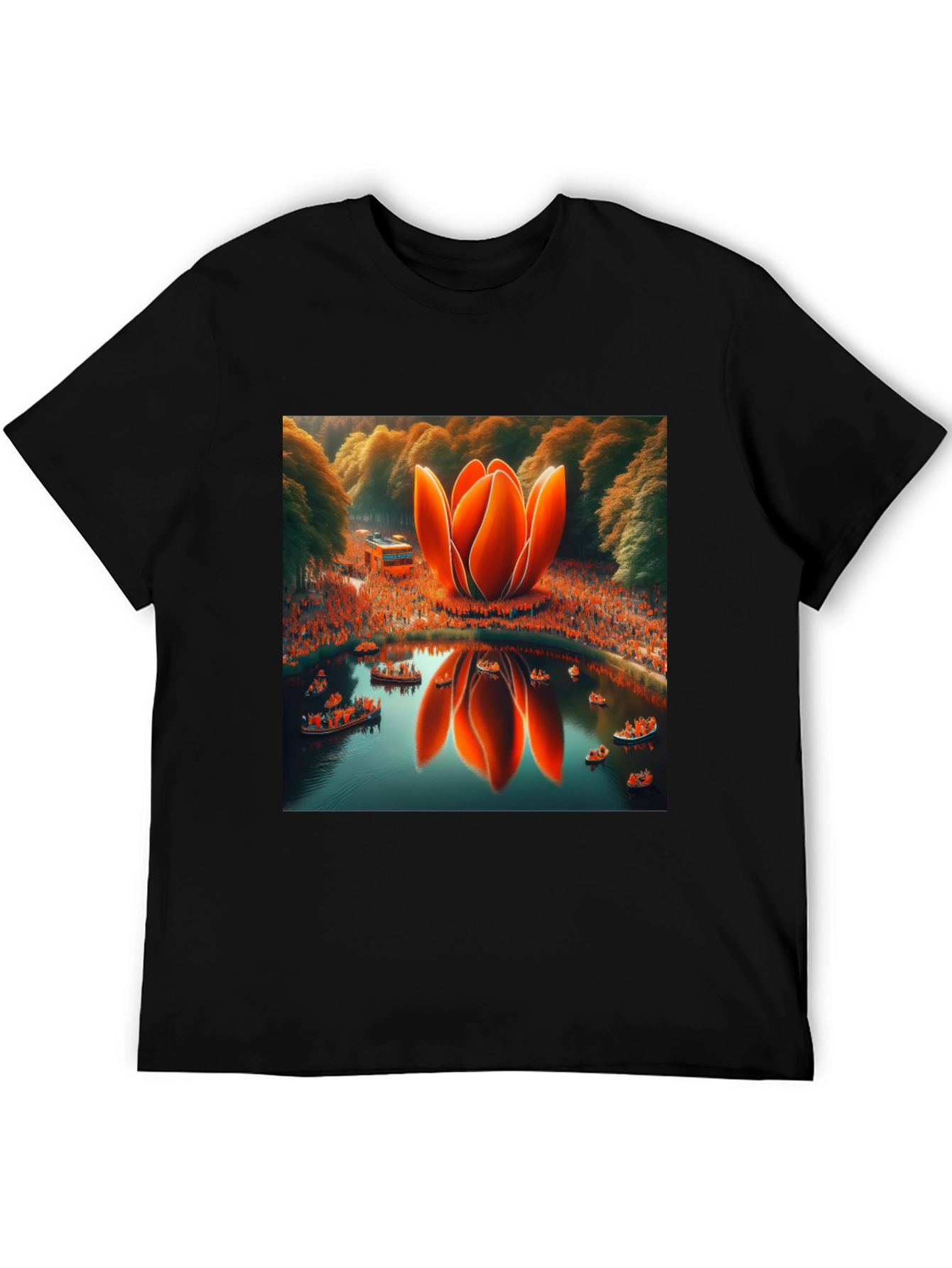 Lotus Pond T-Shirt - Unique Graphic Tee