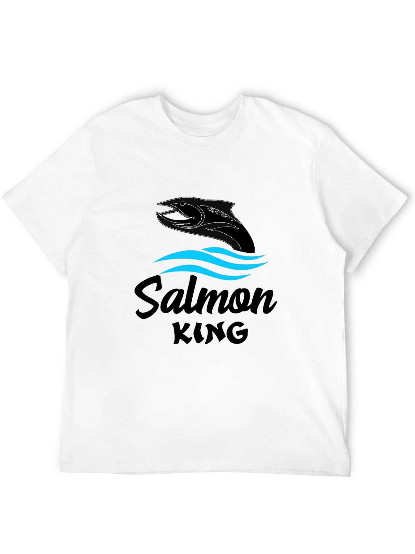 Salmon King Black Graphic Tee