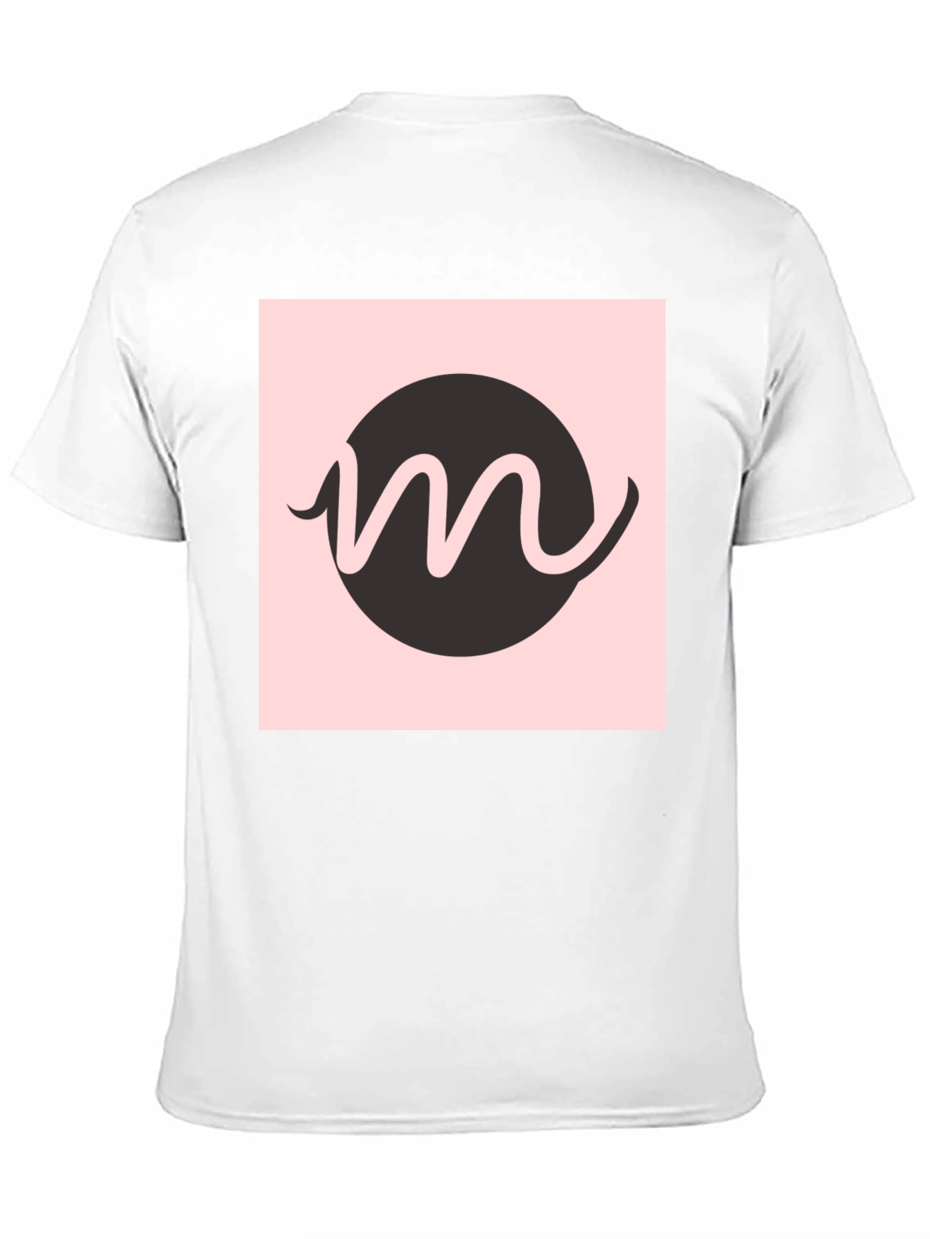 Modern Graphic Tee - Black with Letter M Design