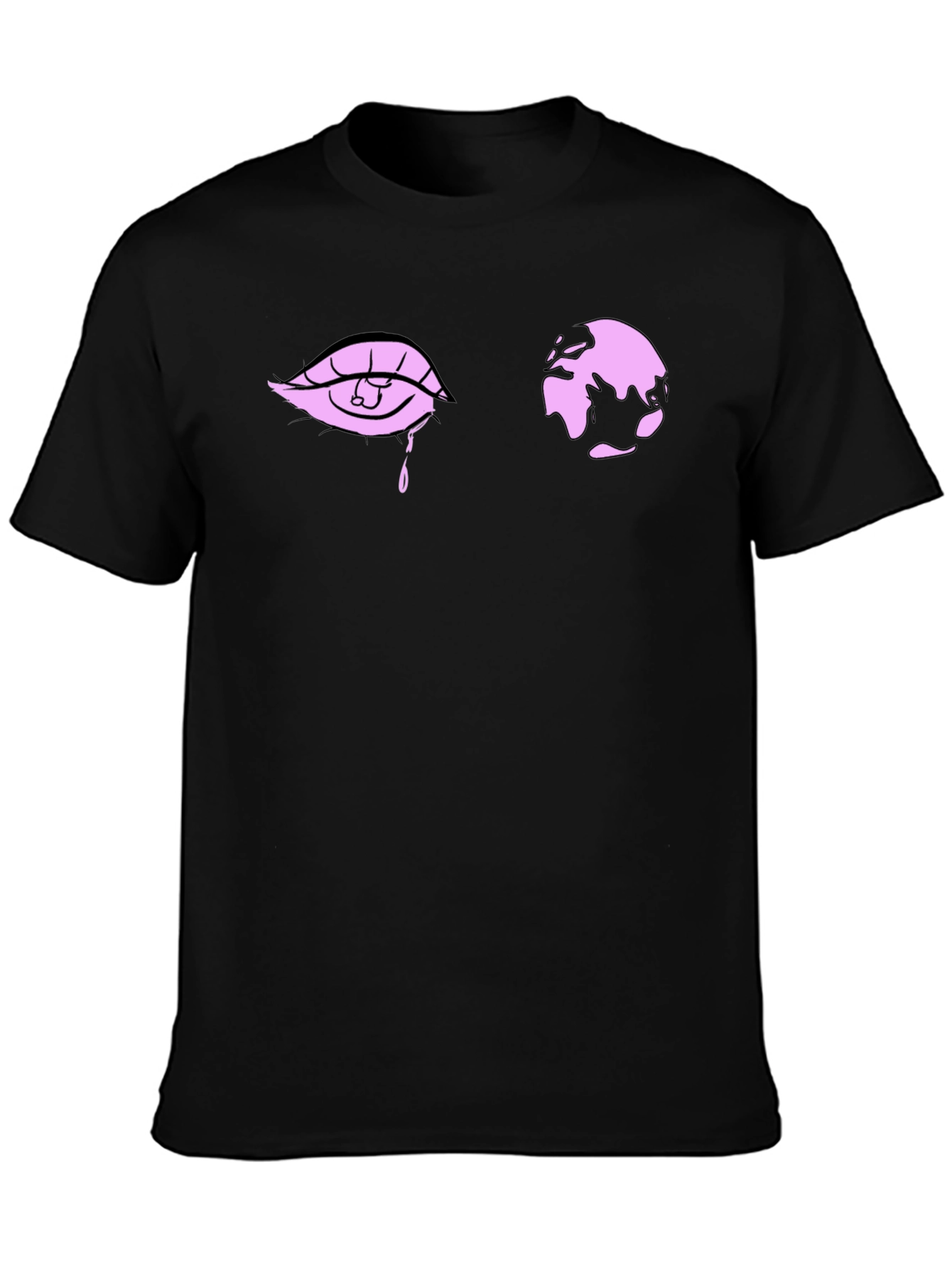 Eye and World Graphic Black T-Shirt