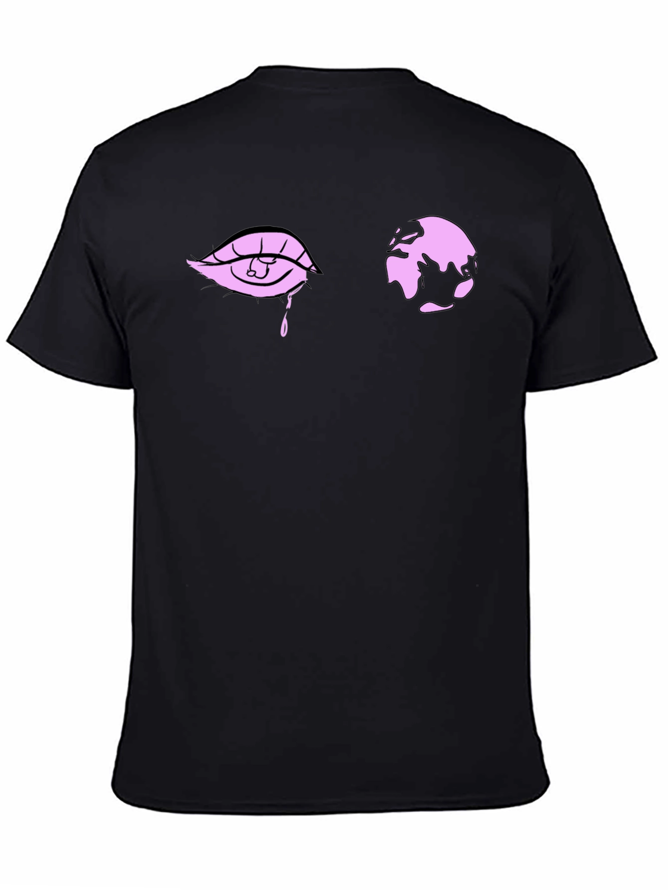 Eye and World Graphic Black T-Shirt