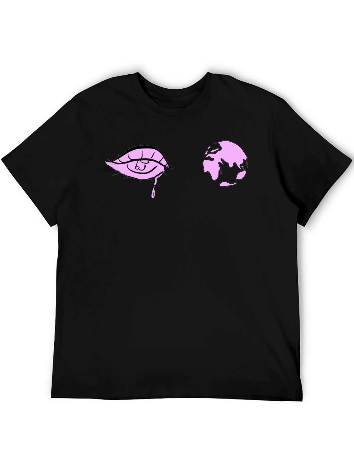 Eye and World Graphic Black T-Shirt