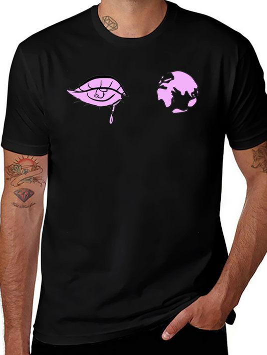 Eye and World Graphic Black T-Shirt