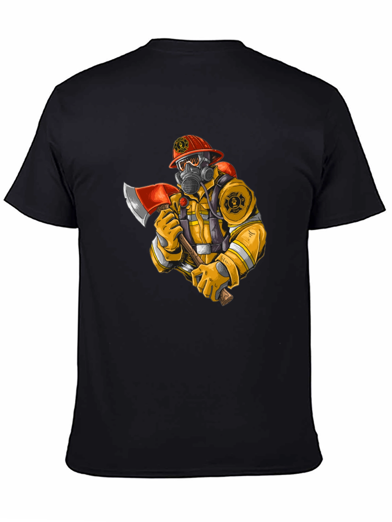 Firefighter Graphic Tee - Axe Wielding Hero Shirt