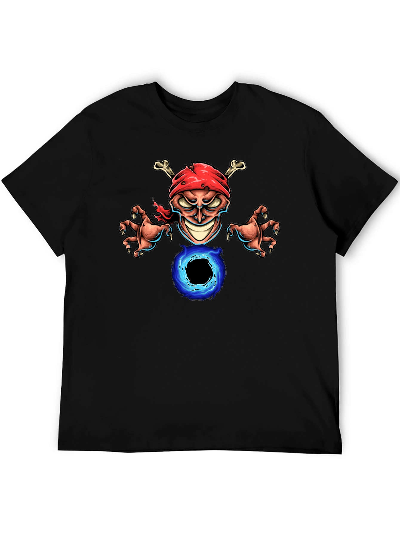 Skull Pirate Graphic Black T-Shirt