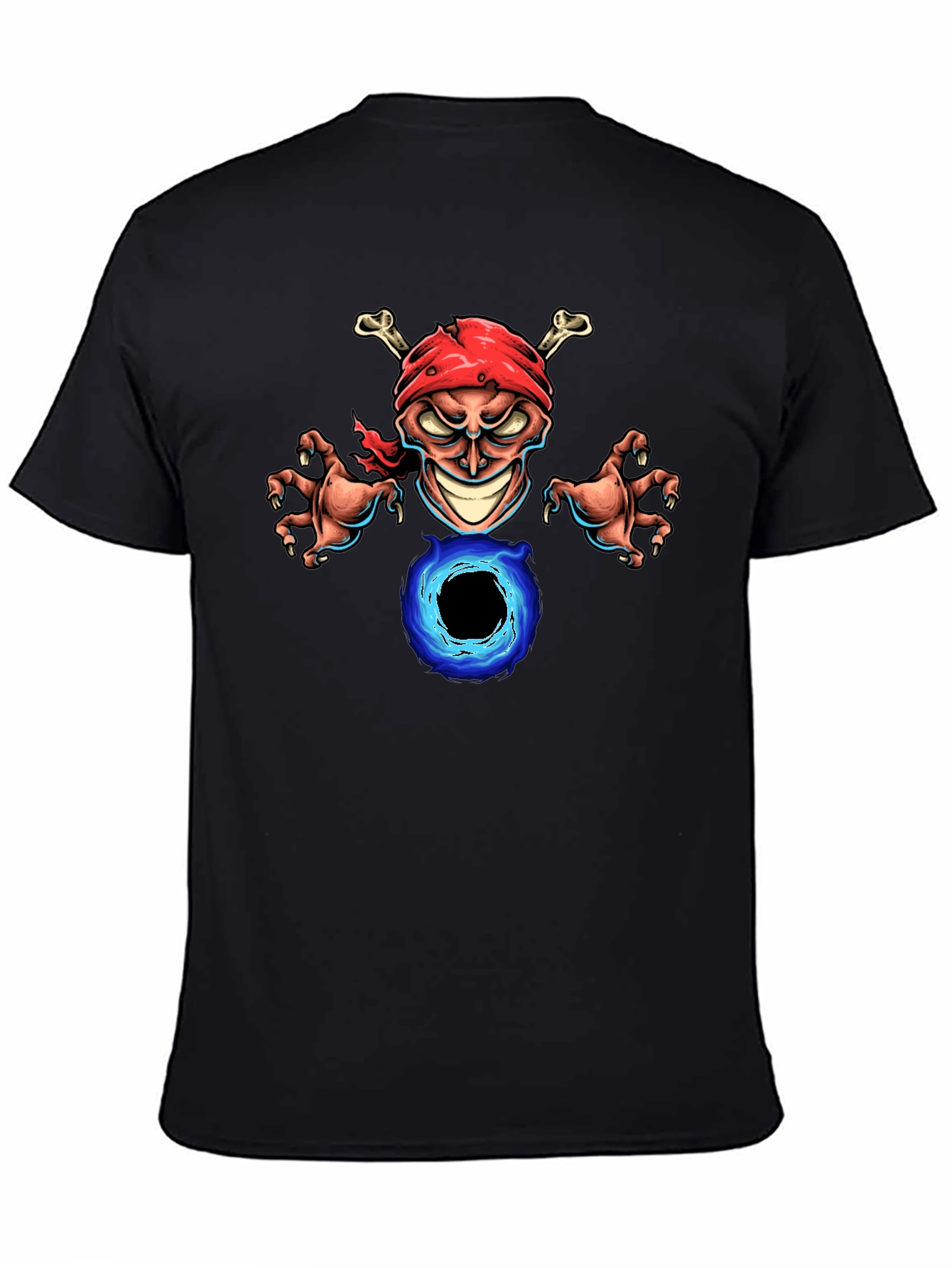Skull Pirate Graphic Black T-Shirt
