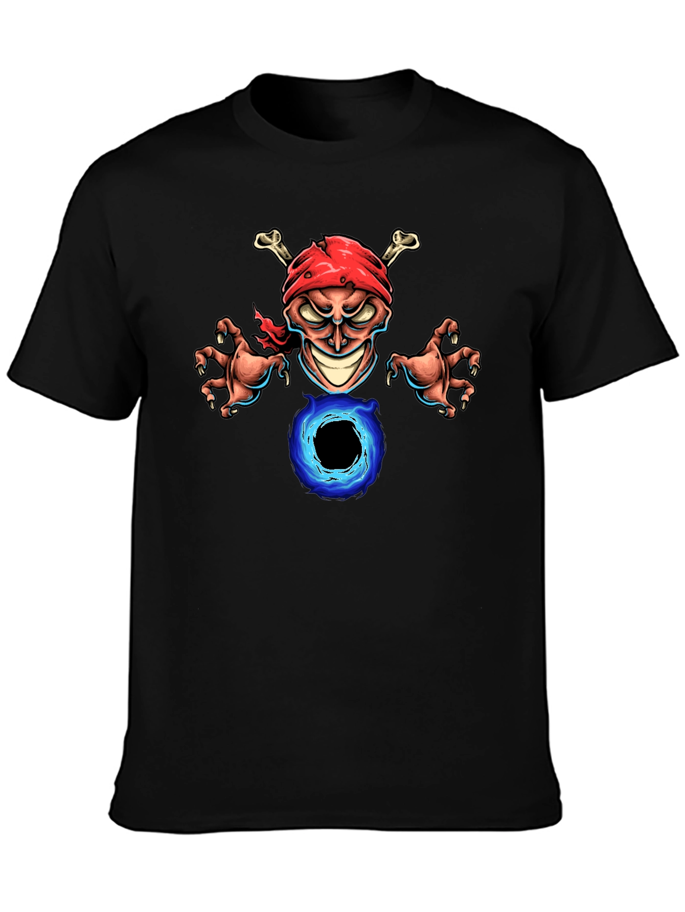 Skull Pirate Graphic Black T-Shirt