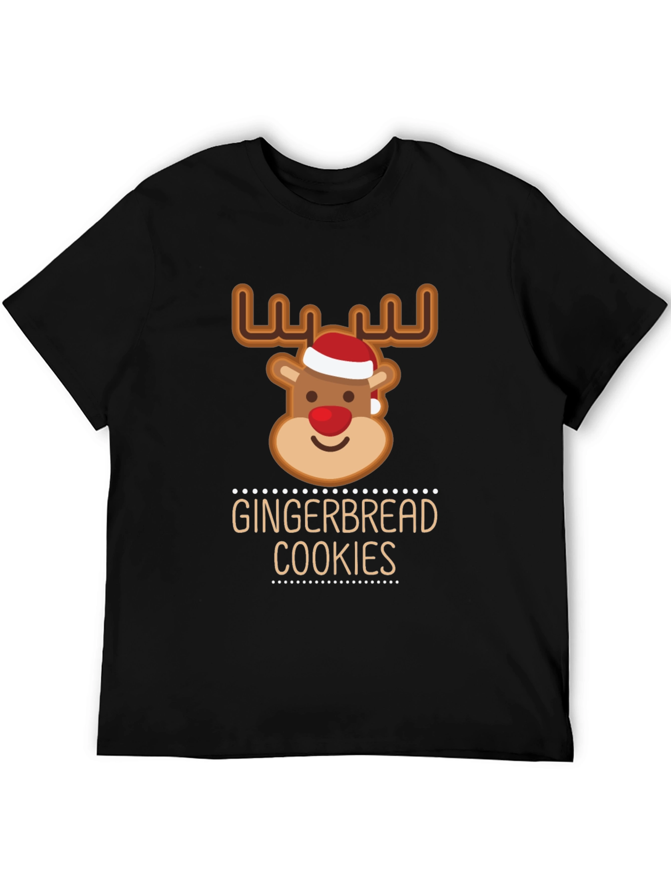 Gingerbread Cookies Reindeer Christmas T-Shirt