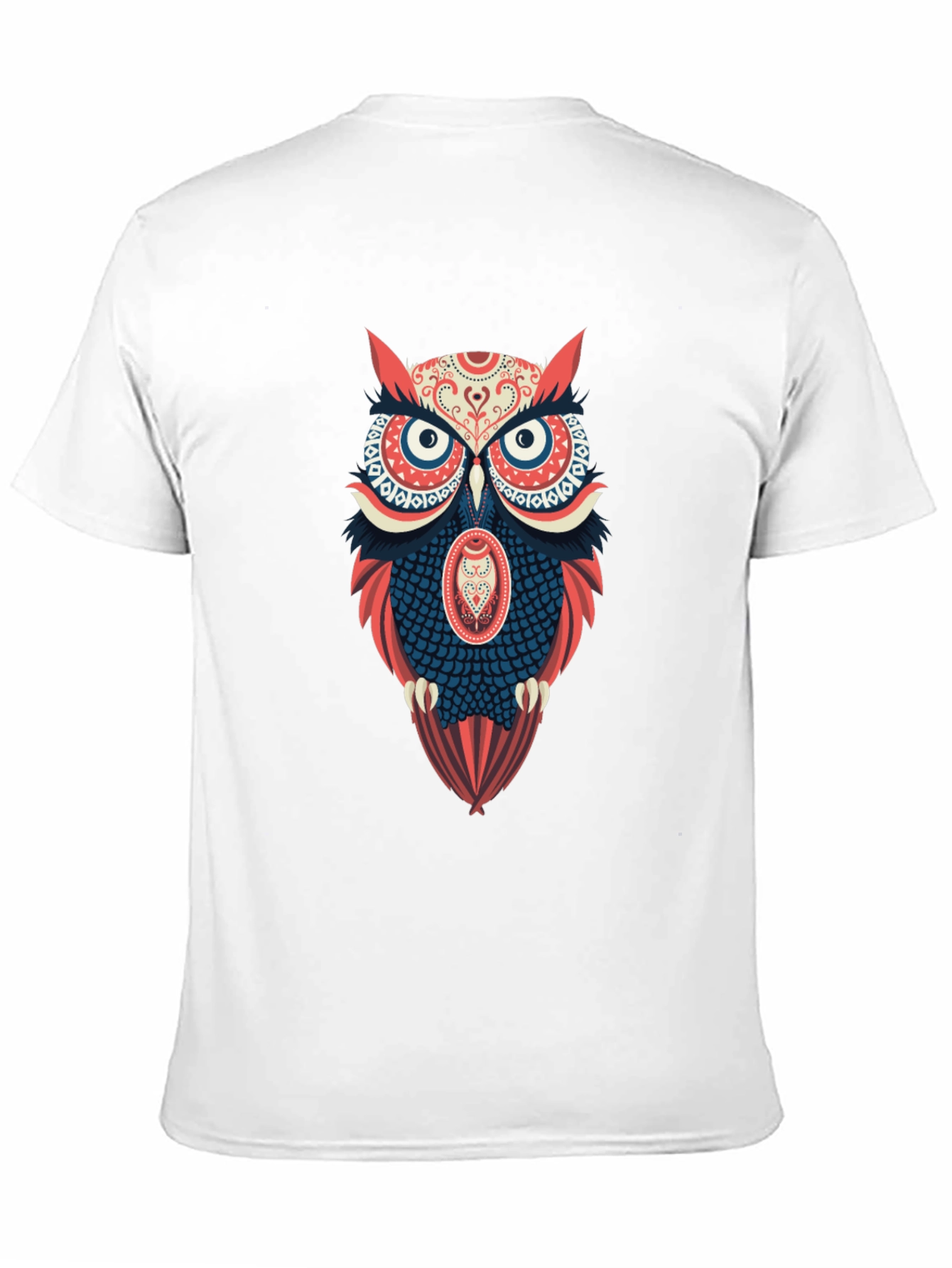 Owl Graphic Print Mens Black T-Shirt