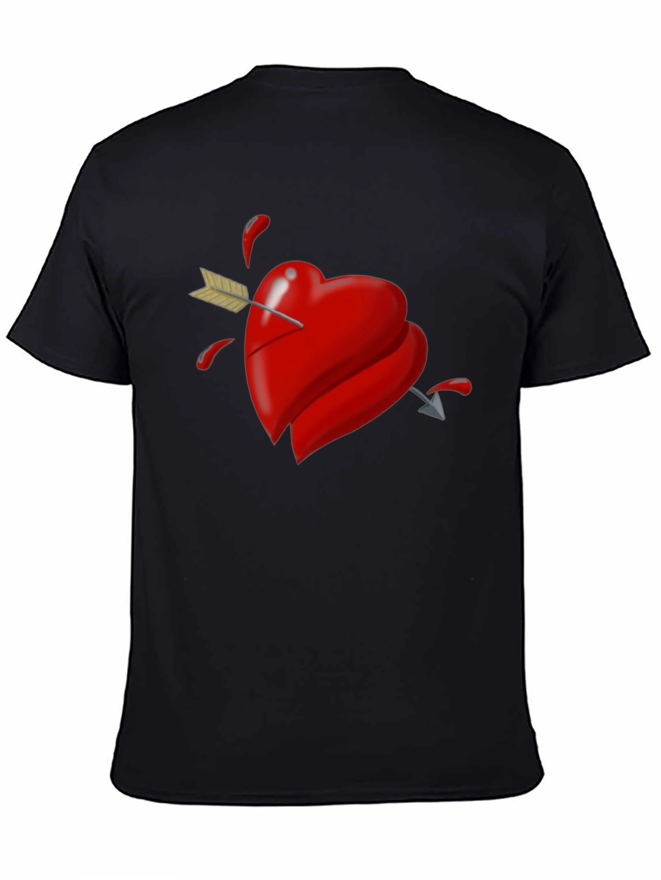Heart Arrow Graphic Tee - Black T-Shirt
