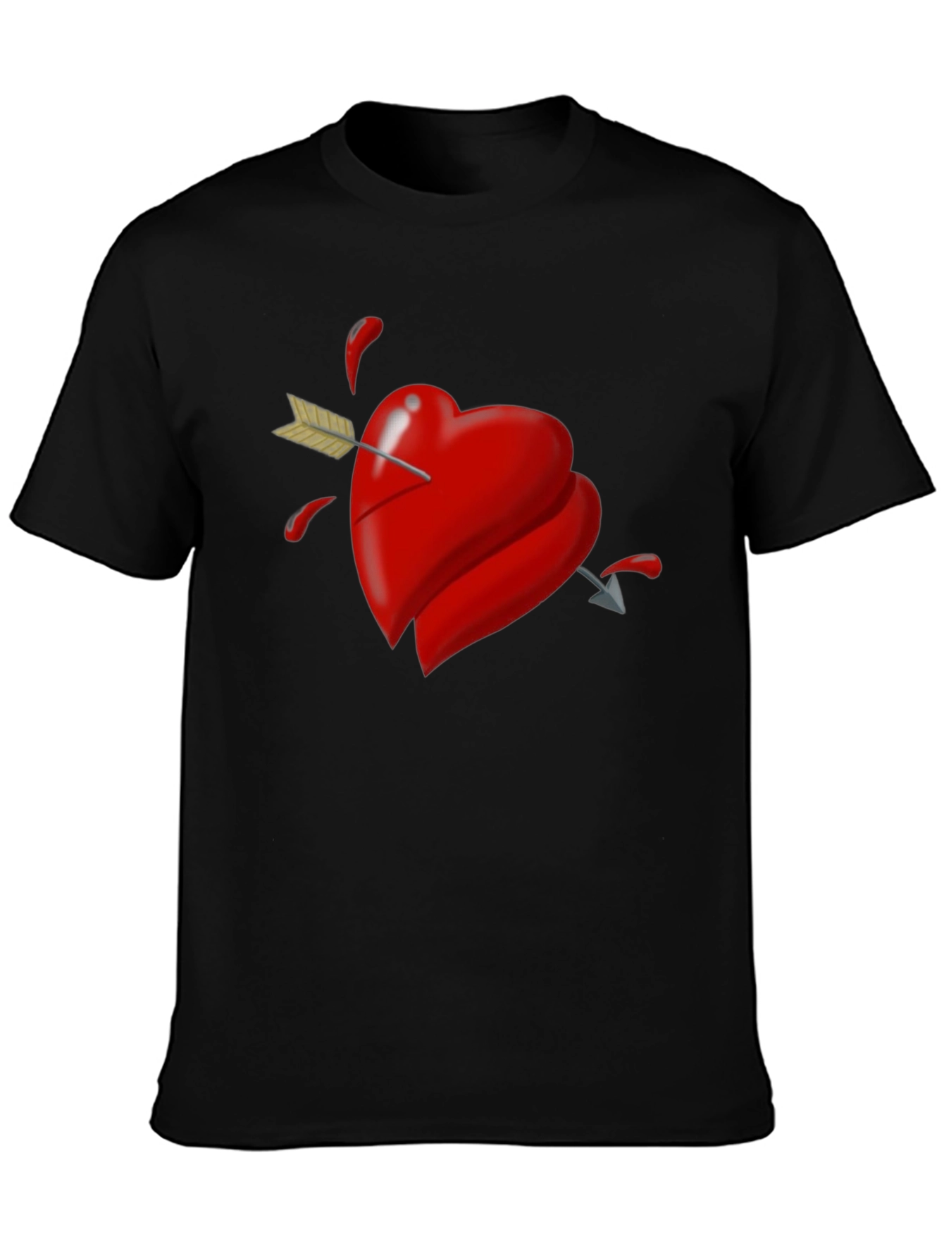Heart Arrow Graphic Tee - Black T-Shirt