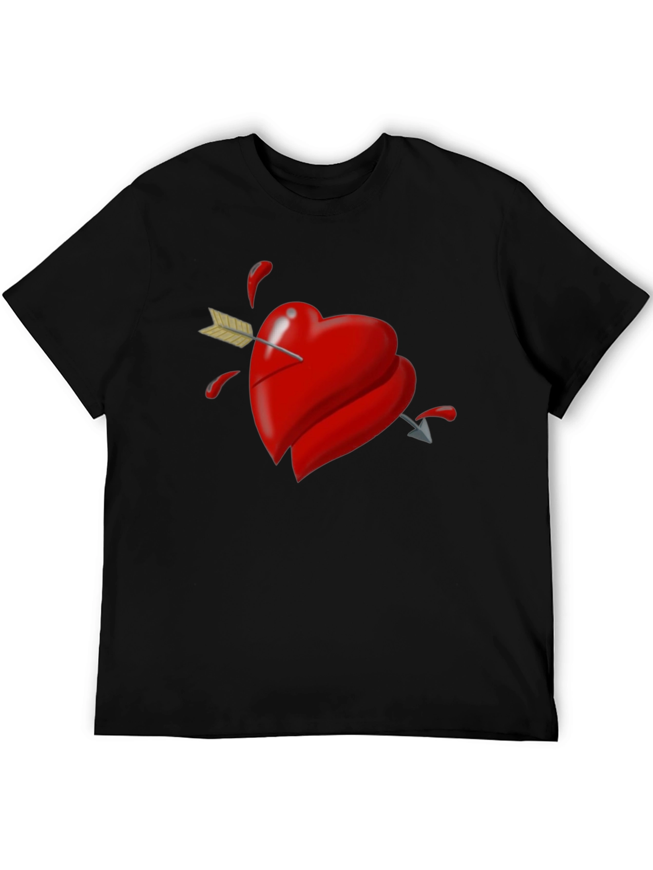 Heart Arrow Graphic Tee - Black T-Shirt