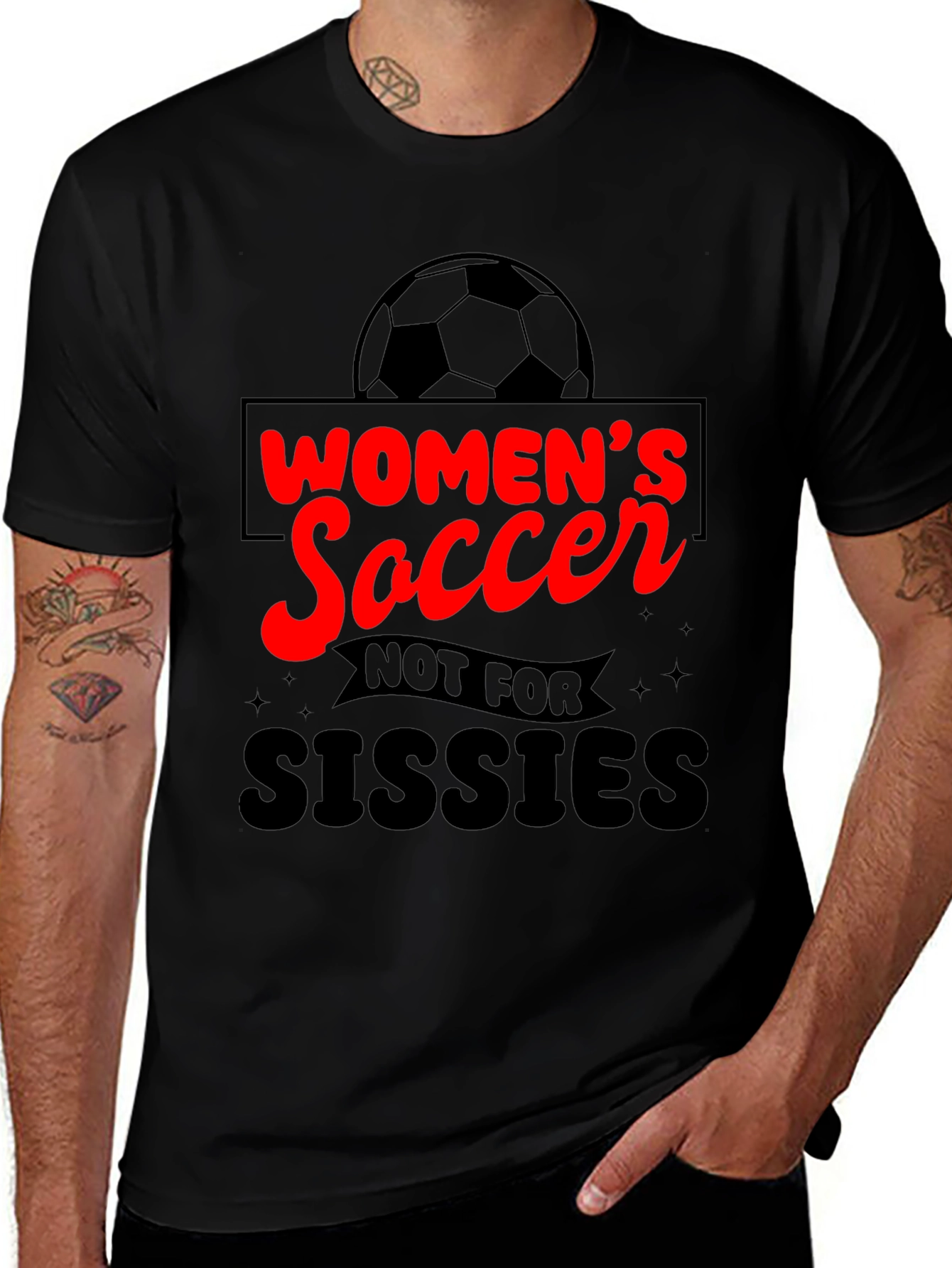 Womens Soccer Graphic Tee - Not For Sissies