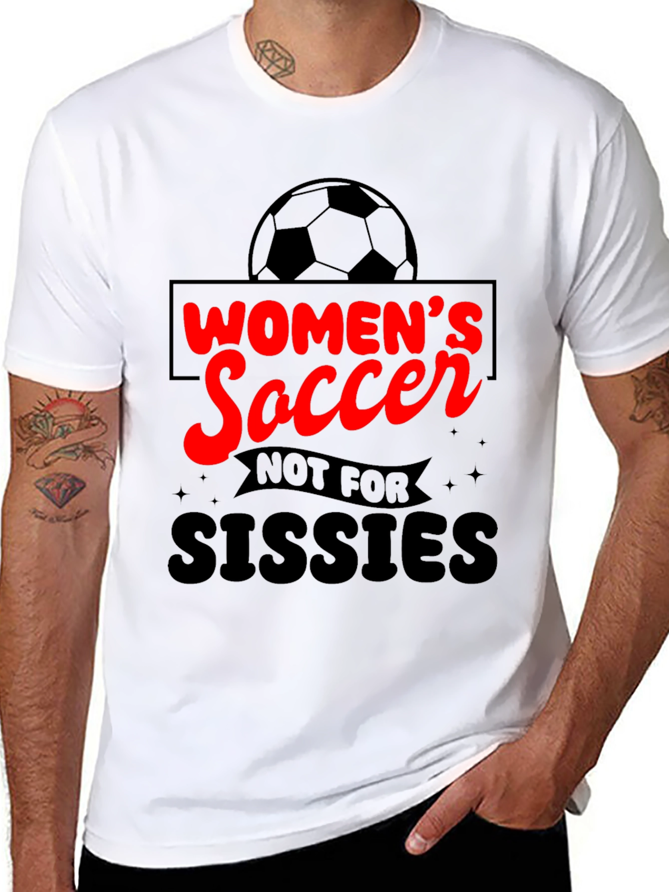 Womens Soccer Graphic Tee - Not For Sissies