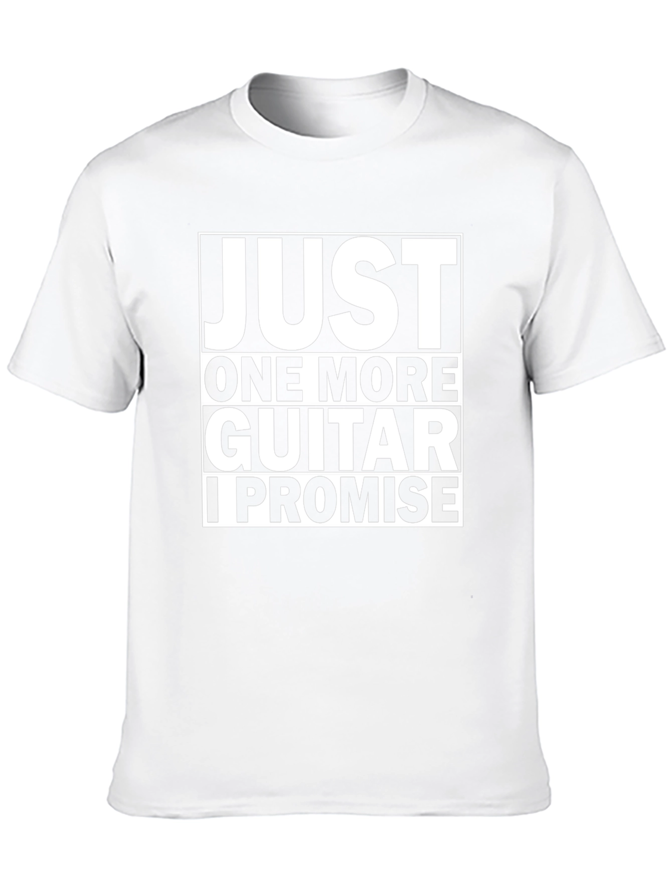 Just One More Guitar Funny Black T-Shirt