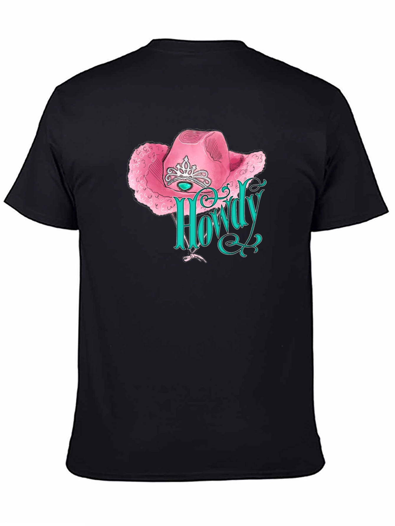 Howdy Cowgirl Tee - Pink Hat Design