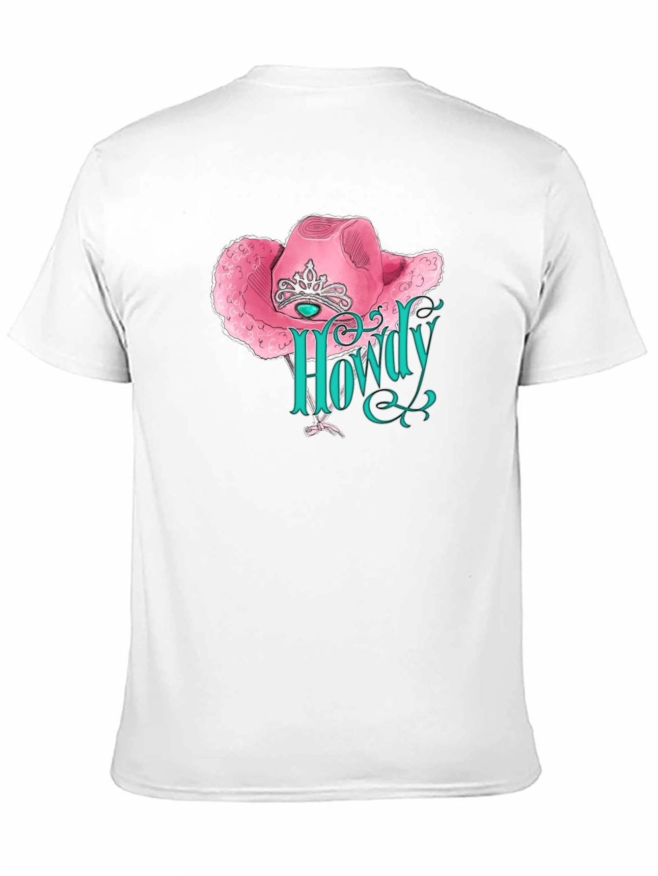 Howdy Cowgirl Tee - Pink Hat Design