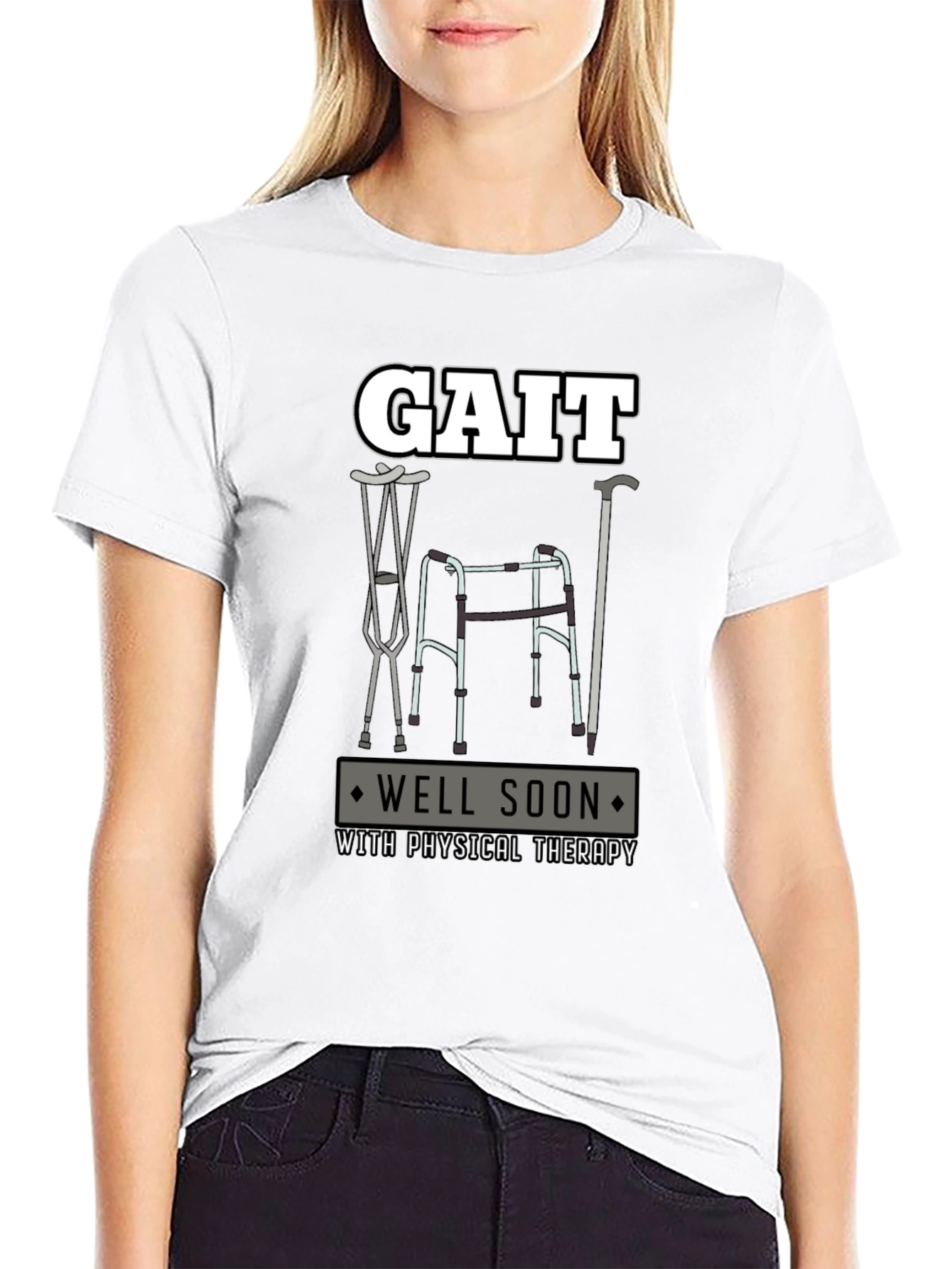 Gait Physical Therapy T-Shirt - Get Well Soon Tee
