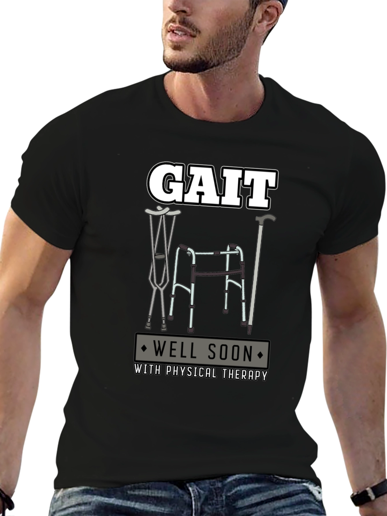 Gait Physical Therapy T-Shirt - Get Well Soon Tee