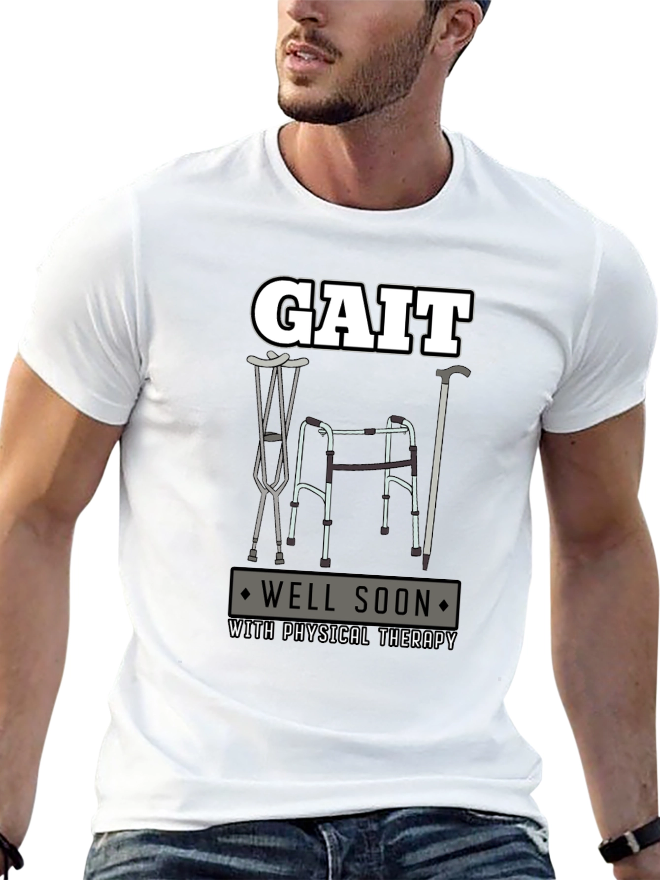 Gait Physical Therapy T-Shirt - Get Well Soon Tee