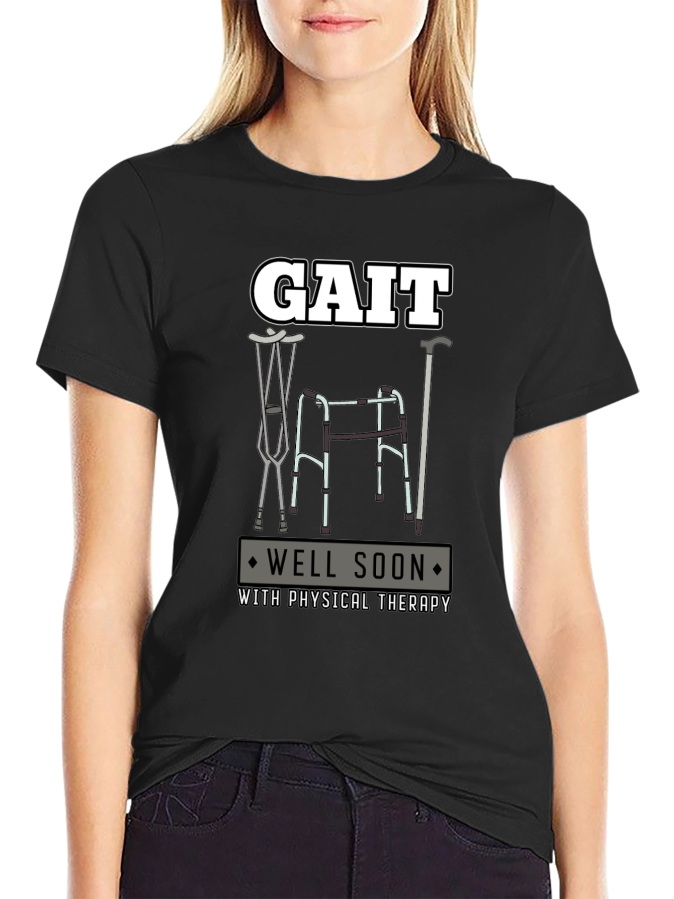 Gait Physical Therapy T-Shirt - Get Well Soon Tee