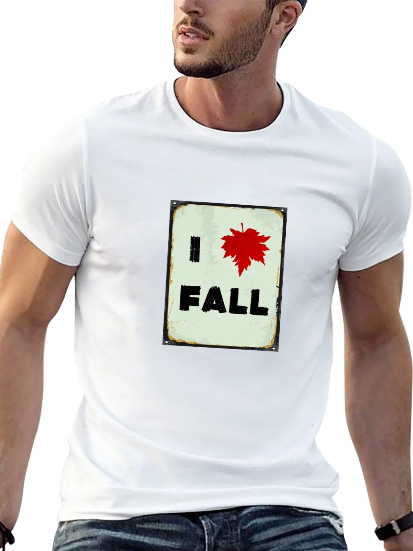 I Heart Fall T-Shirt - Red Leaf Autumn Tee