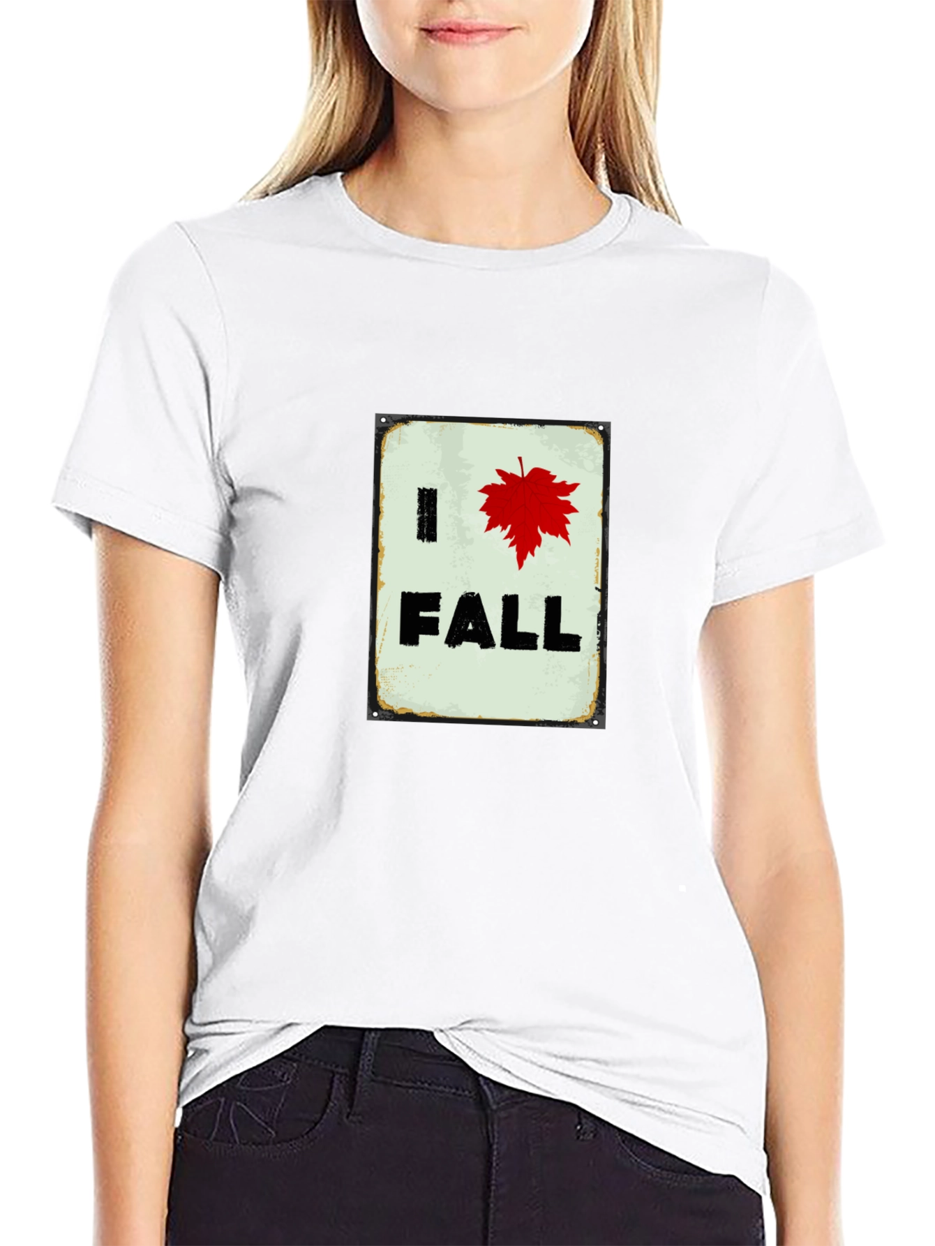 I Heart Fall T-Shirt - Red Leaf Autumn Tee