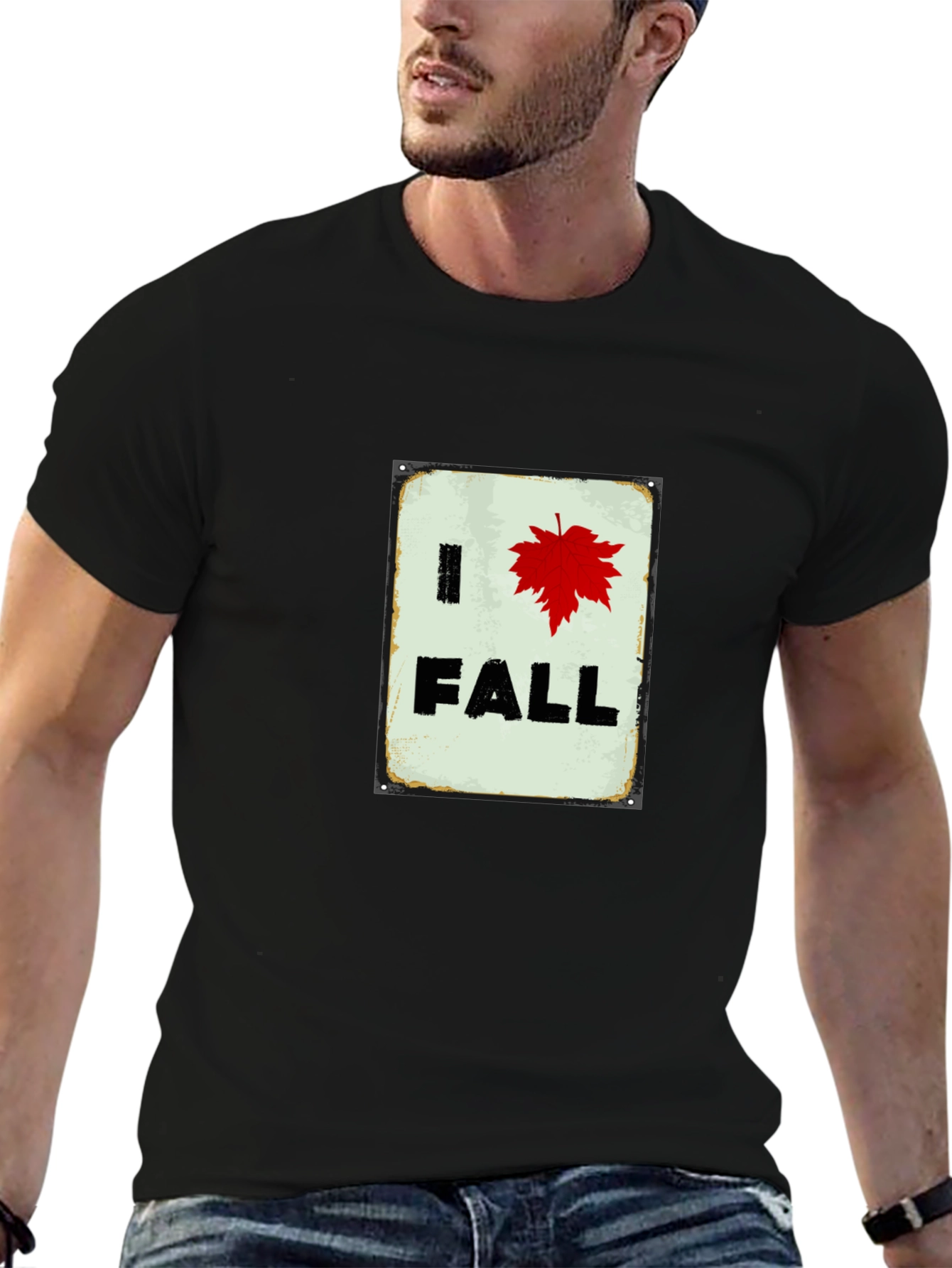 I Heart Fall T-Shirt - Red Leaf Autumn Tee