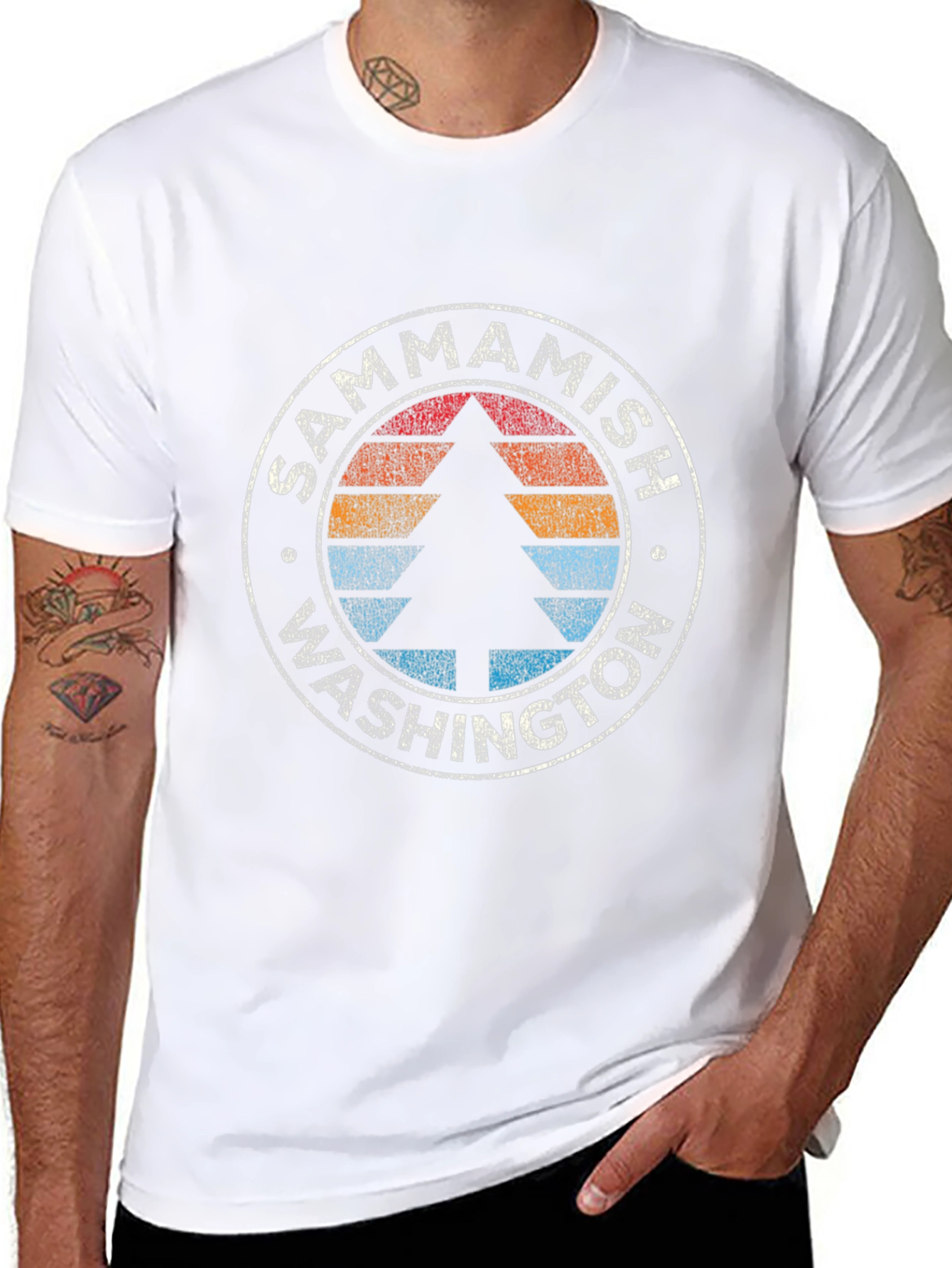 Sammamish Washington Tree Graphic T-Shirt