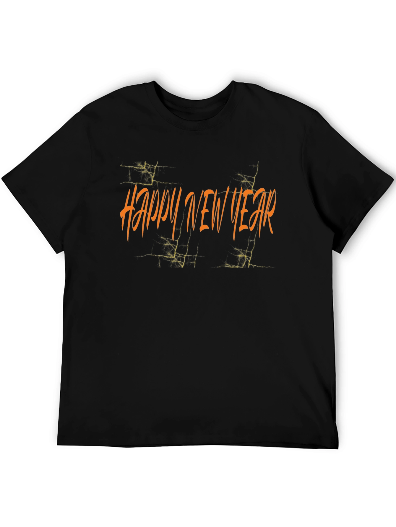 Happy New Year Graphic Tee - Black