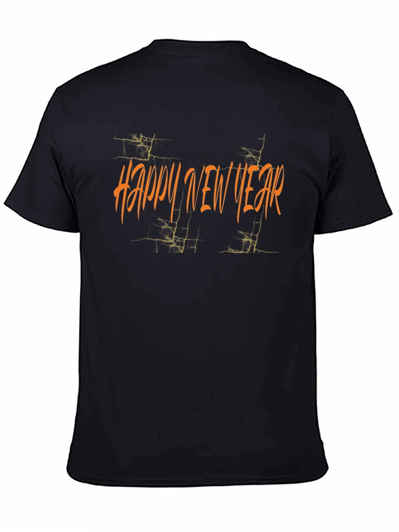 Happy New Year Graphic Tee - Black