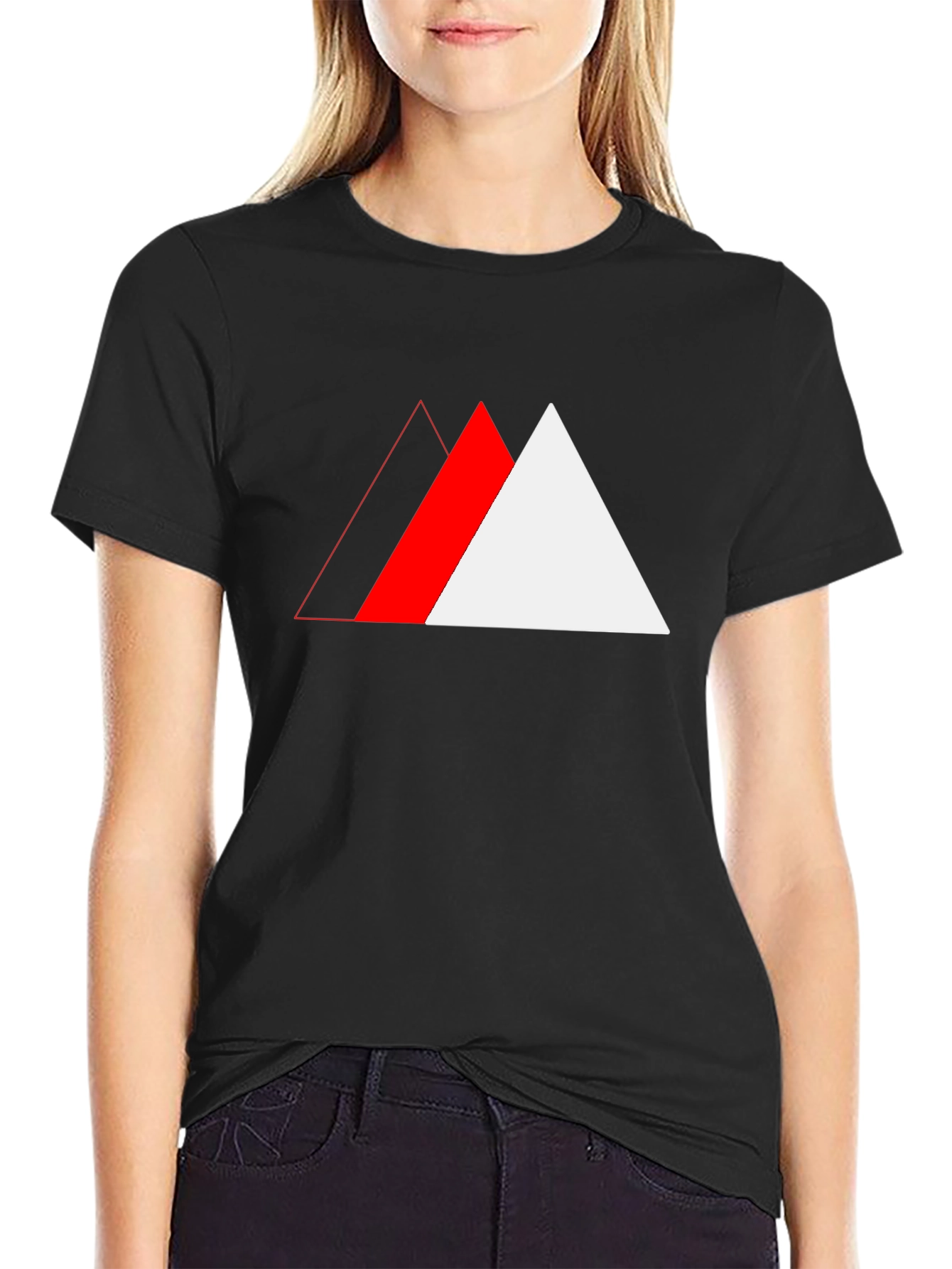 Abstract Triangle Graphic Tee - Cool Casual Wear