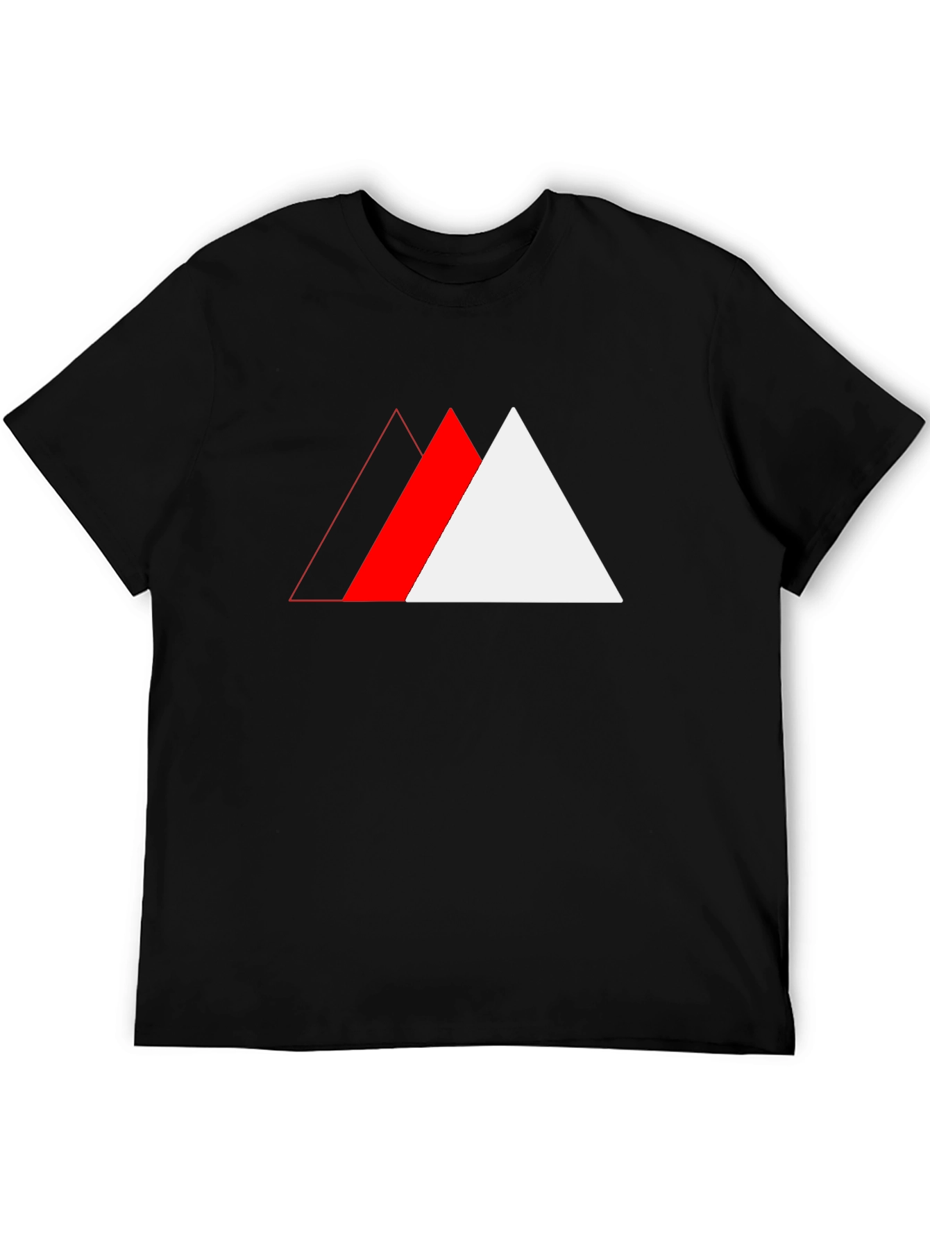 Abstract Triangle Graphic Tee - Cool Casual Wear