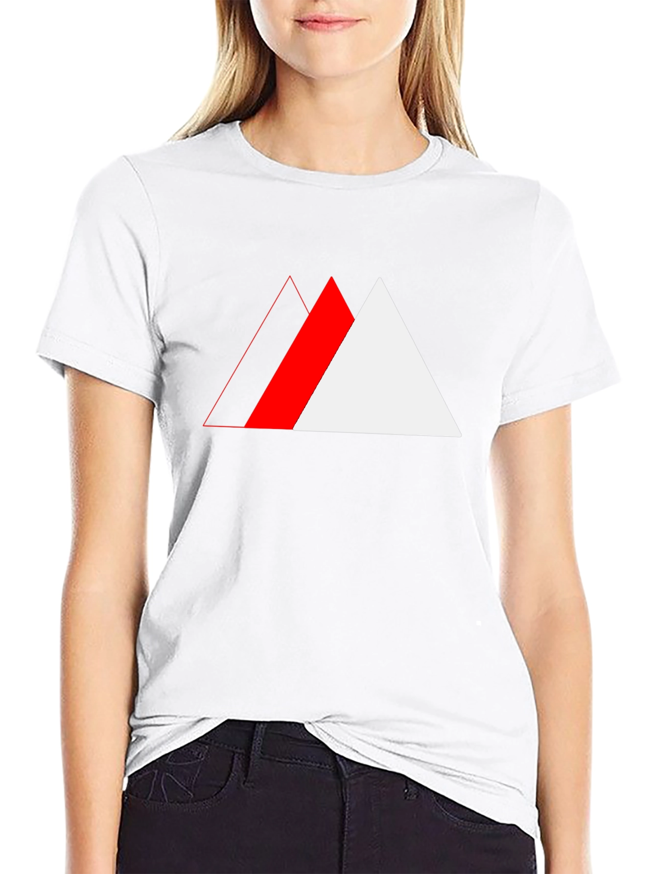 Abstract Triangle Graphic Tee - Cool Casual Wear