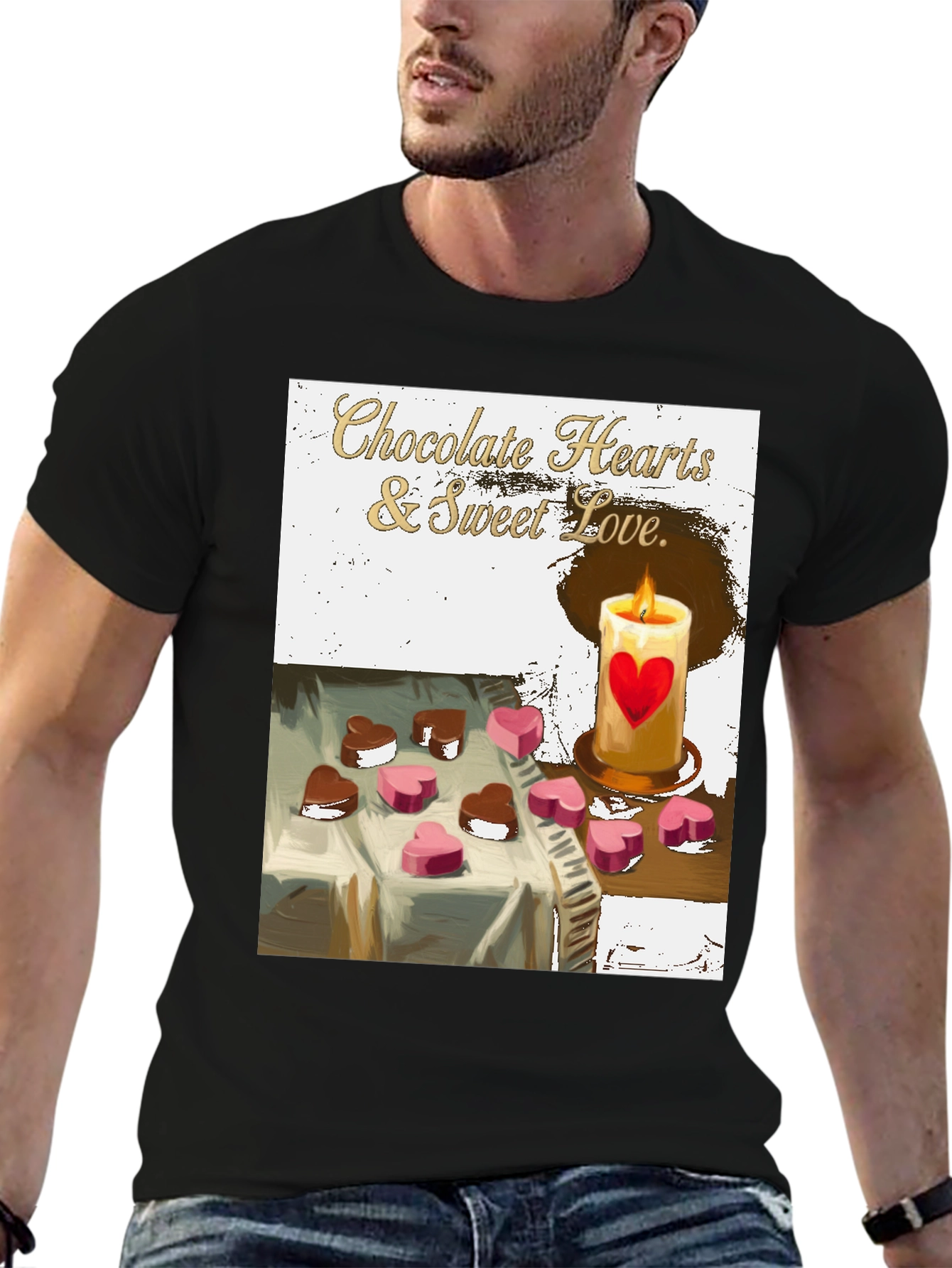 Chocolate Hearts & Sweet Love Graphic Tee