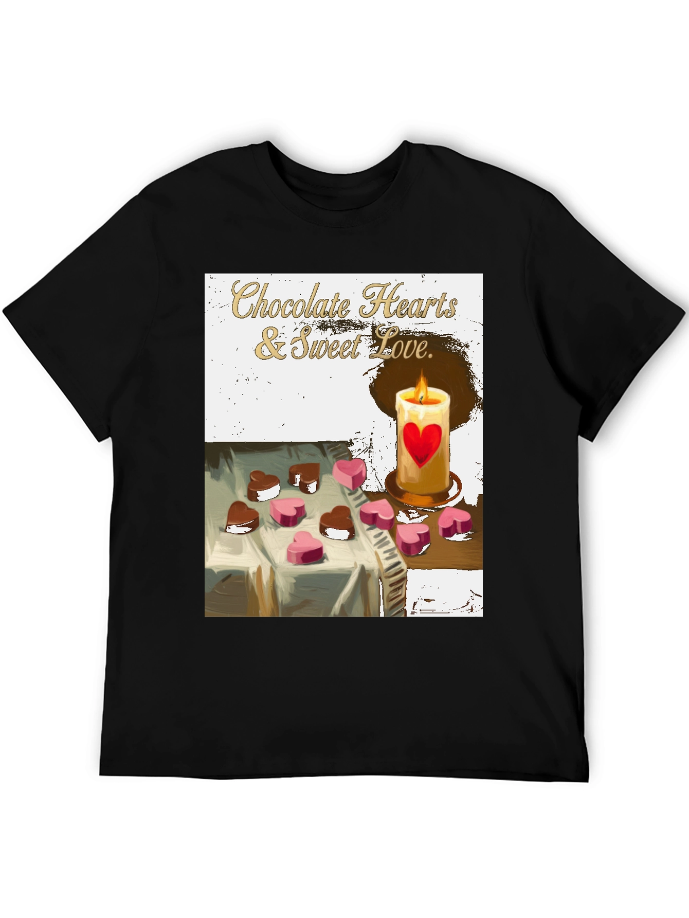 Chocolate Hearts & Sweet Love Graphic Tee