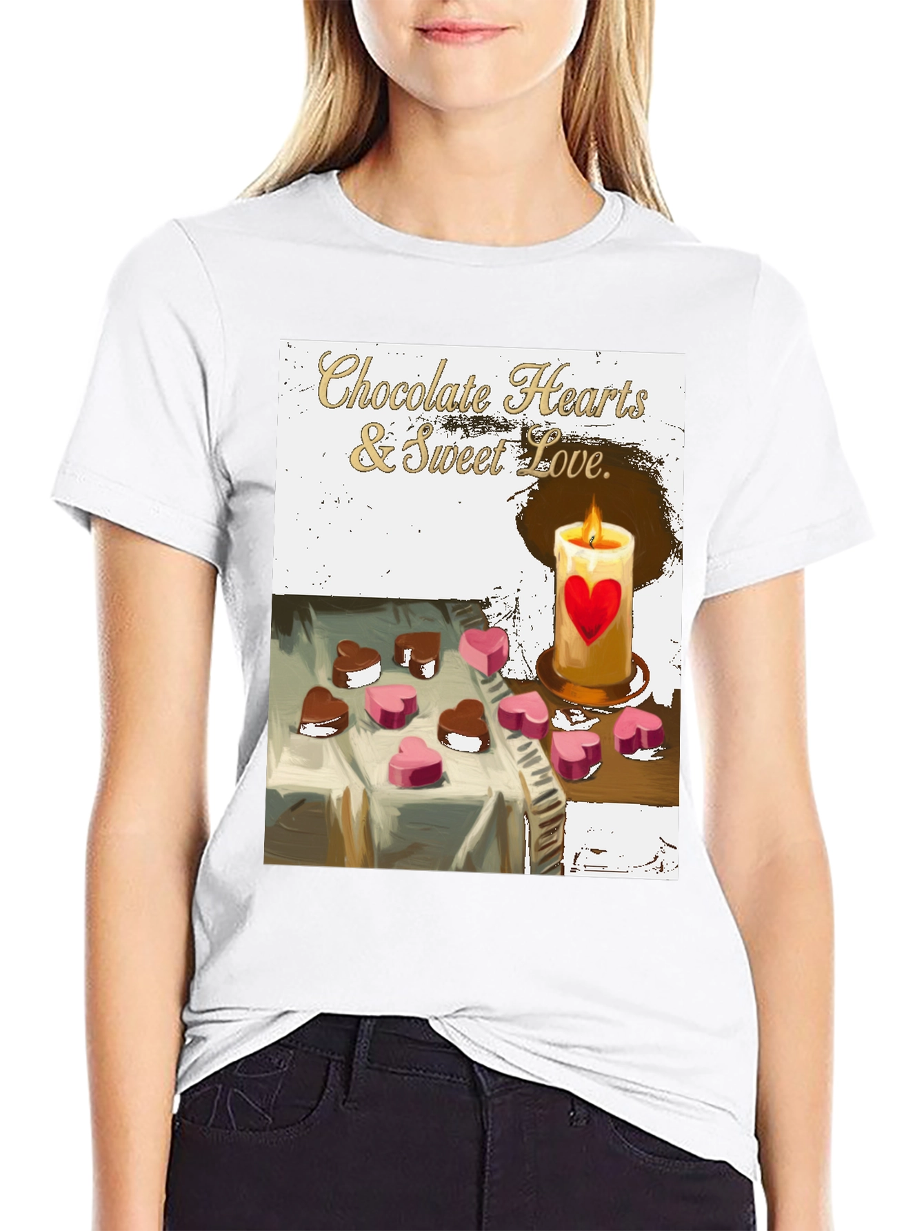 Chocolate Hearts & Sweet Love Graphic Tee