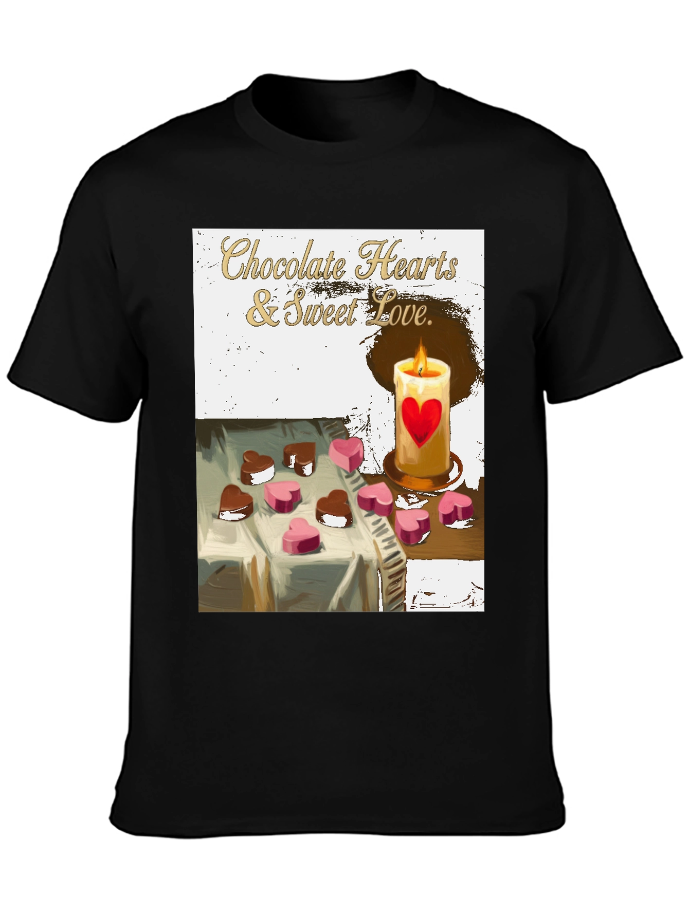 Chocolate Hearts & Sweet Love Graphic Tee