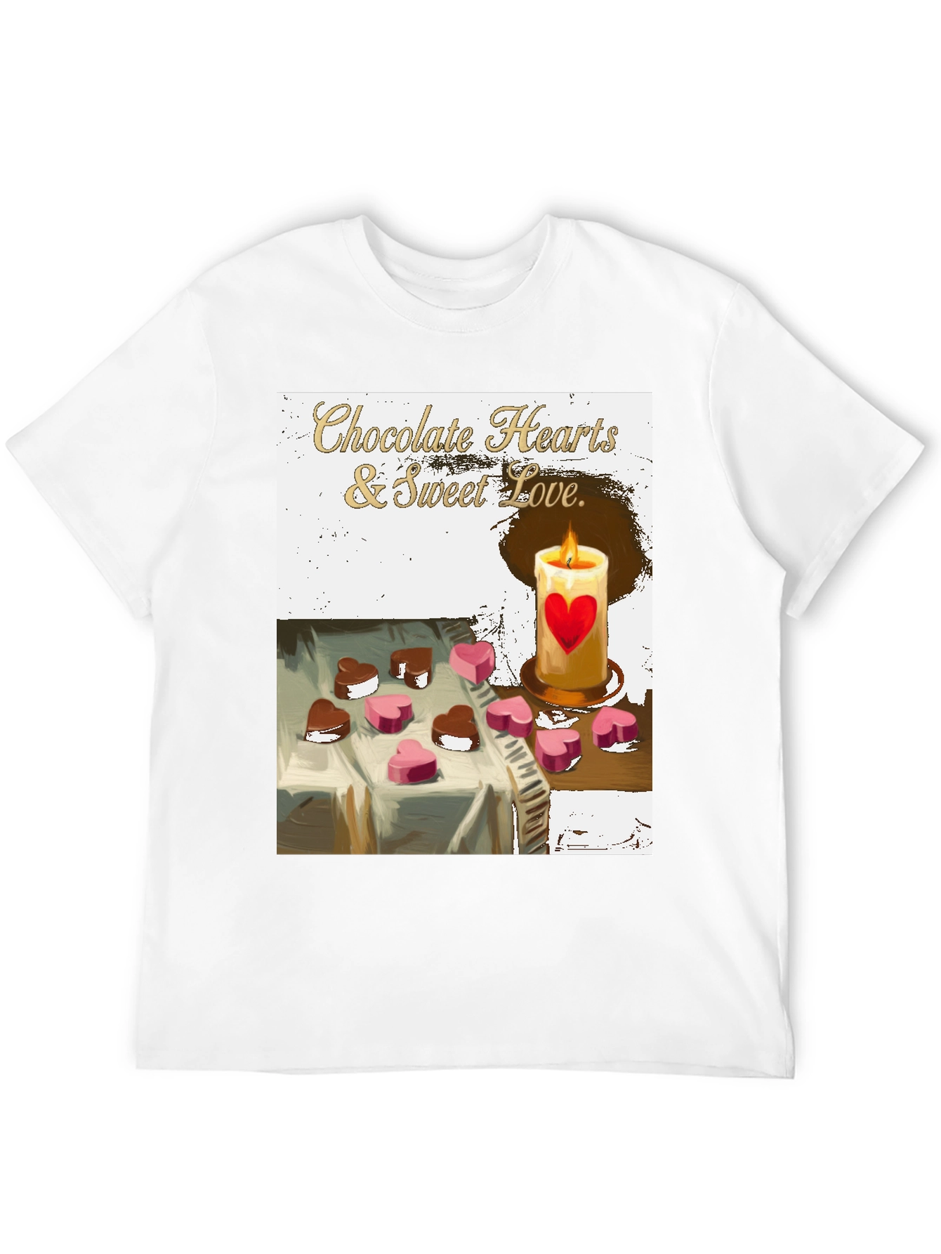 Chocolate Hearts & Sweet Love Graphic Tee