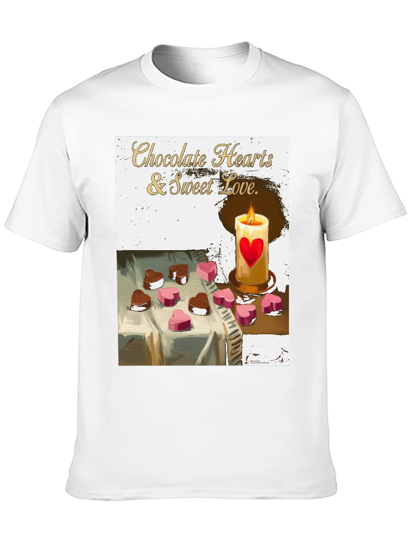 Chocolate Hearts & Sweet Love Graphic Tee