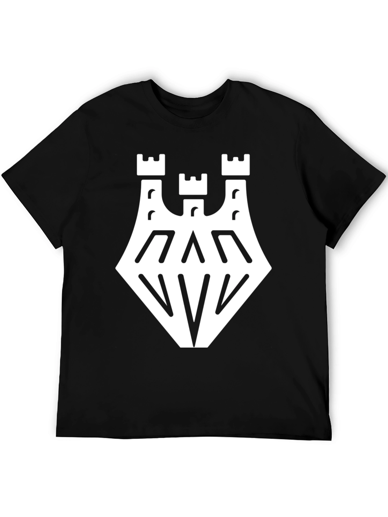 Black T-Shirt with White Castle Graphic
