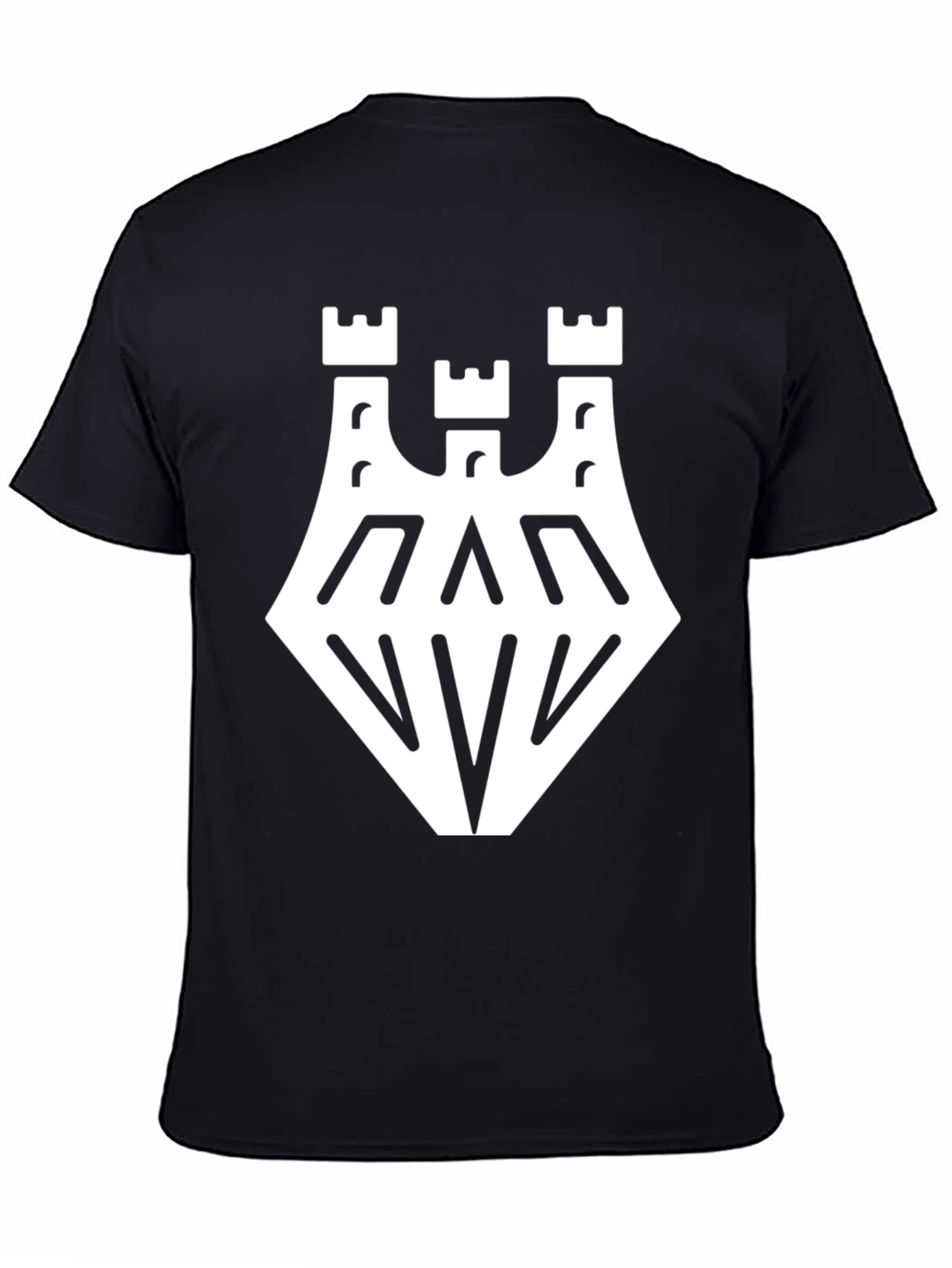 Black T-Shirt with White Castle Graphic