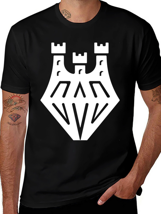 Black T-Shirt with White Castle Graphic