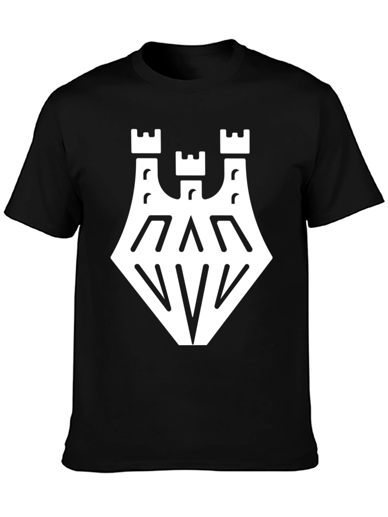 Black T-Shirt with White Castle Graphic