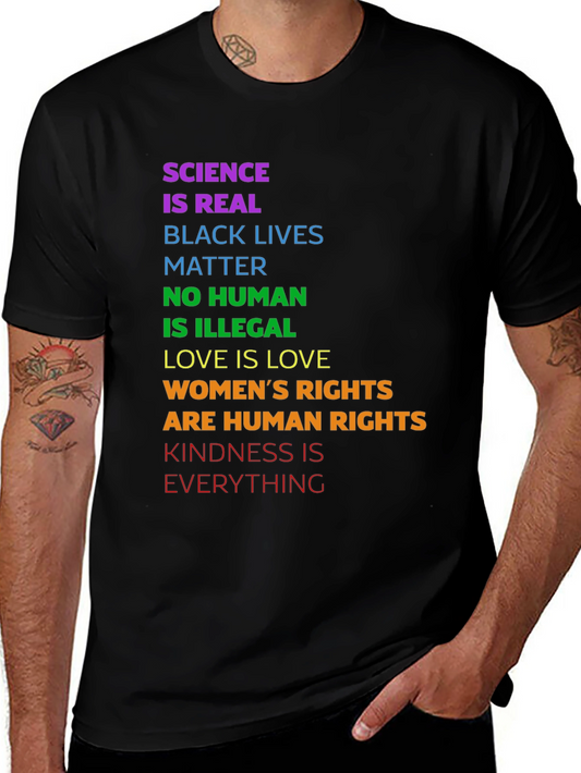 Science is Real Graphic Tee - Equality & Kindness