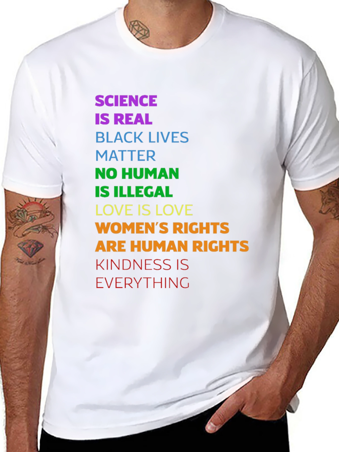 Science is Real Graphic Tee - Equality & Kindness